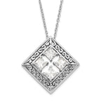 Sophia Jewelers Sterling Silver CZ Integrity Necklace 18 Gift Ready