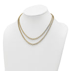 14k 14 3/8 carat Lab Grown Diamond VS/SI+ G+ Complete 16 inch Graduated Layered Tennis Necklace