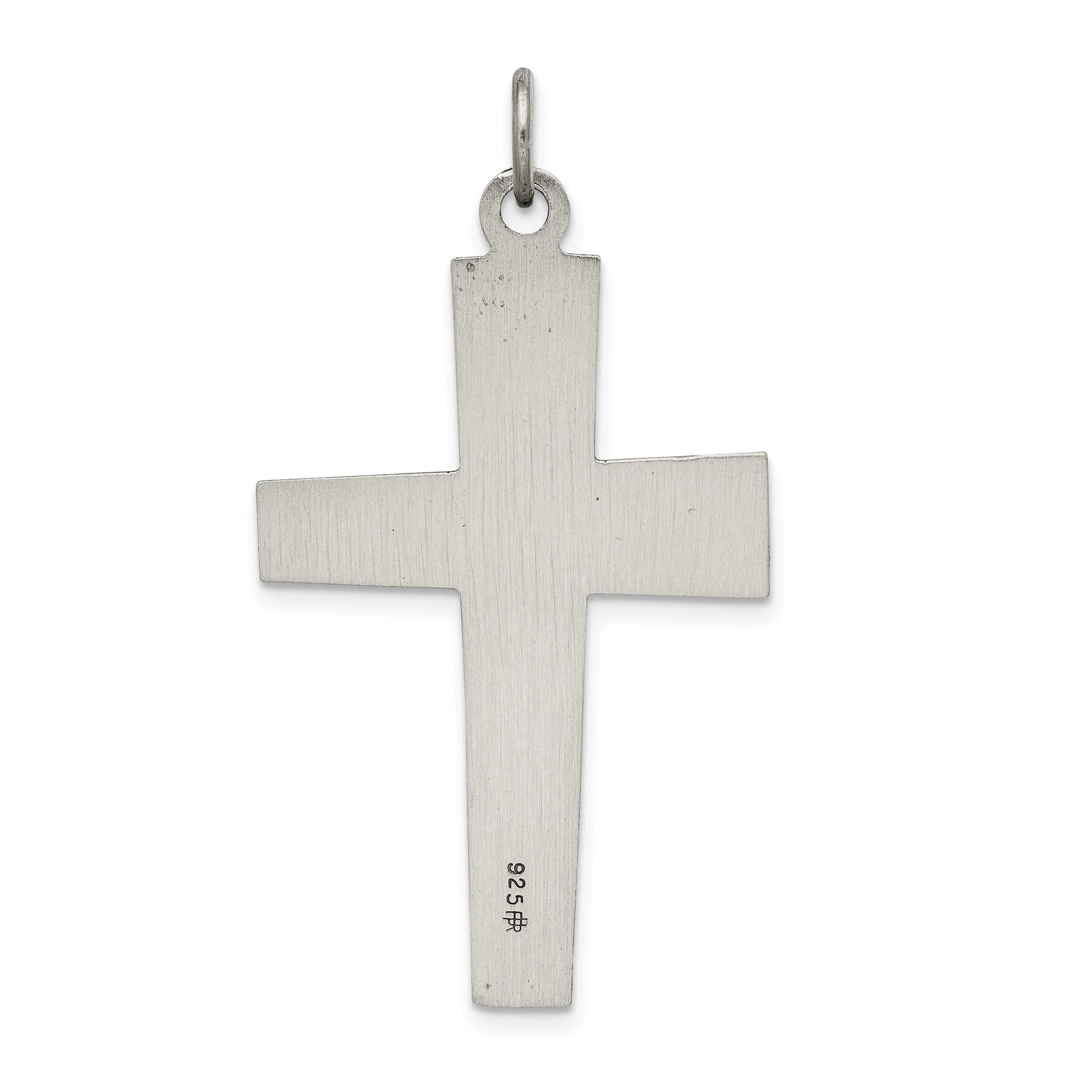 Sterling Silver 925 Antiqued Cross Pendant with Solid Die Struck Design