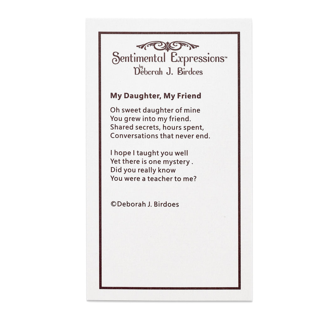 Sentimental ExpreSterling Silverions Sterling Silver Rhodium-Plated CZ My Daughter My Friend 18in Necklace