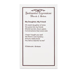 Sentimental ExpreSterling Silverions Sterling Silver Rhodium-Plated CZ My Daughter My Friend 18in Necklace