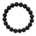 10mm Black Agate Beaded Stretch Bracelet