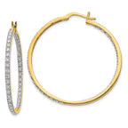 14k 7/8 carat Lab Grown Diamond VS/SI+ G+ Complete In and Out Hoop Earrings