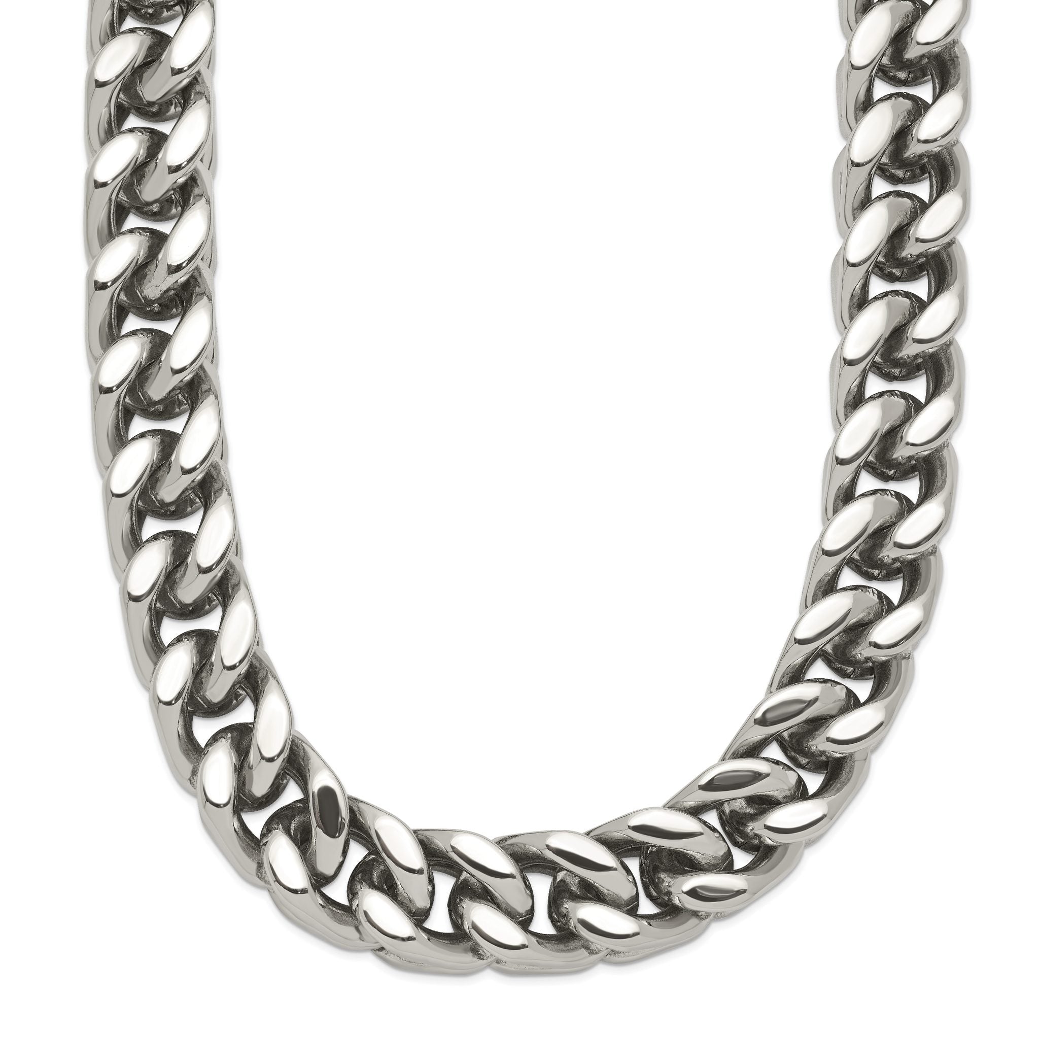 Chisel Stainless Steel Polished 24 inch Heavy Wheat Necklace Main image