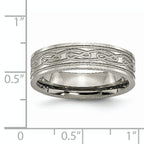 Celtic Knot Wedding Band in Titanium, 6mm