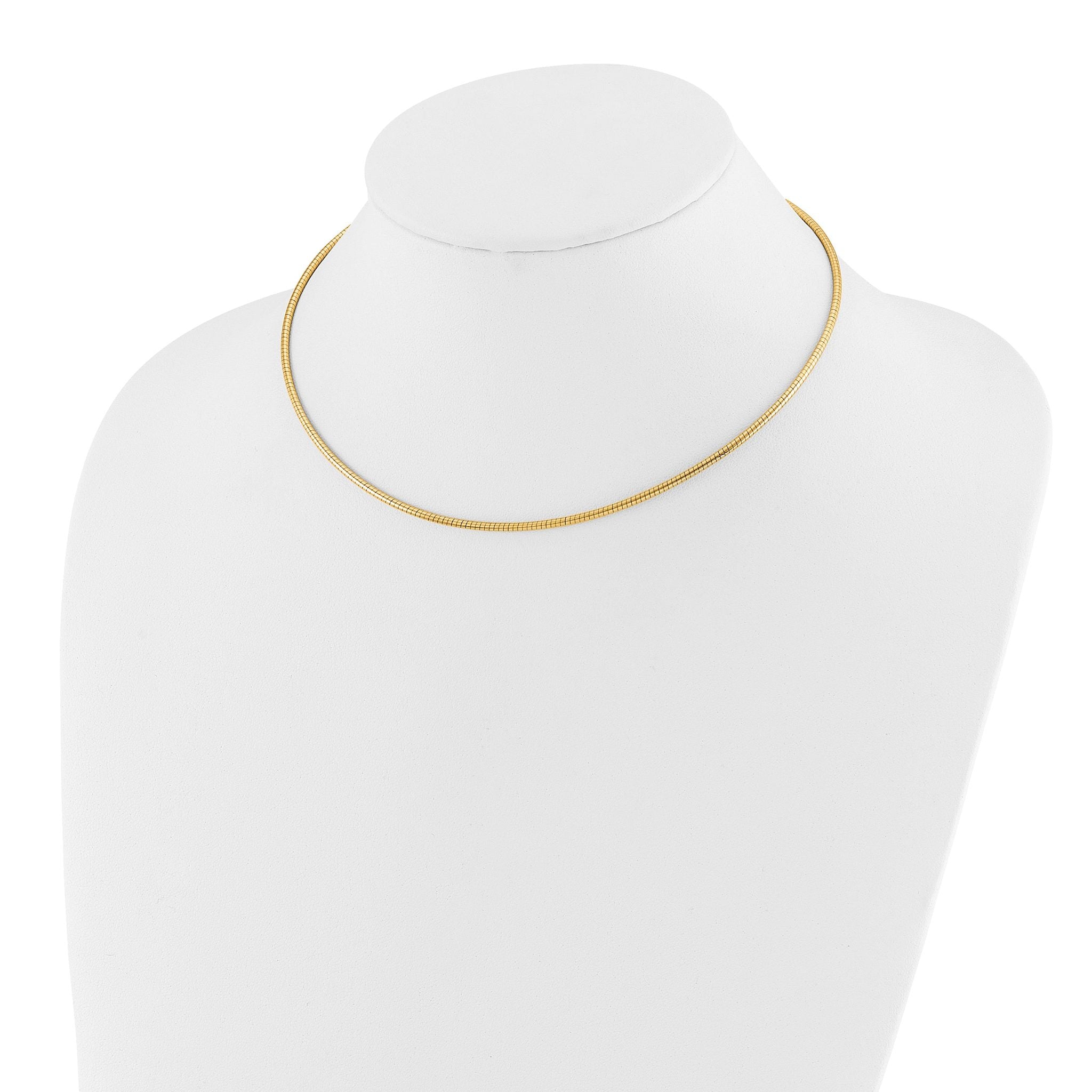 14K 2mm Round Omega Necklace Secondary image