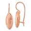 Sterling Silver Rose Gold-Plated Dangle Earrings with Diamond-Cut Finish