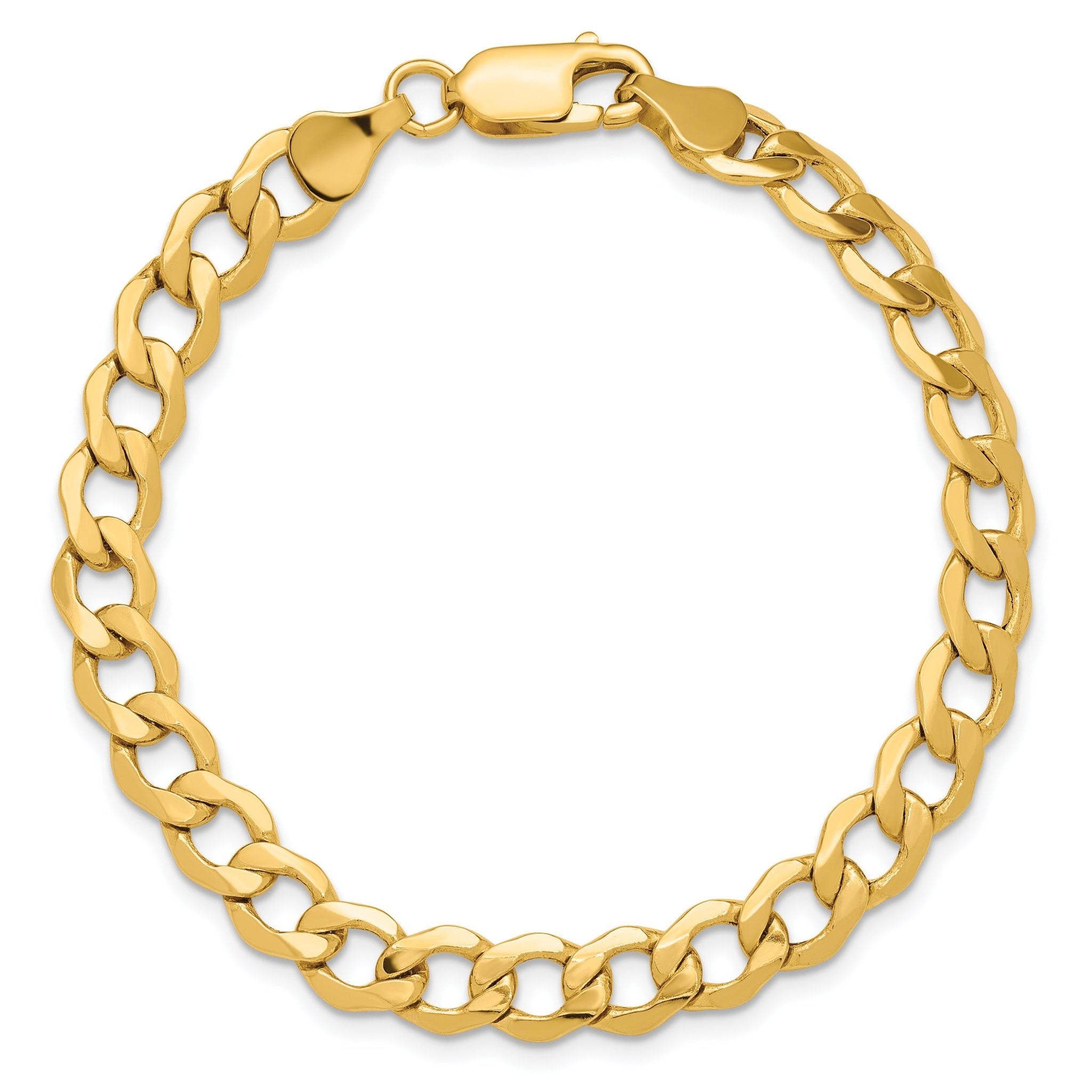 Curb Chain Necklace in 14K Yellow Gold, 6.5mm