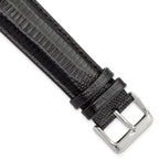Teju Lizard Grain Leather Watch Band in Black, 16mm