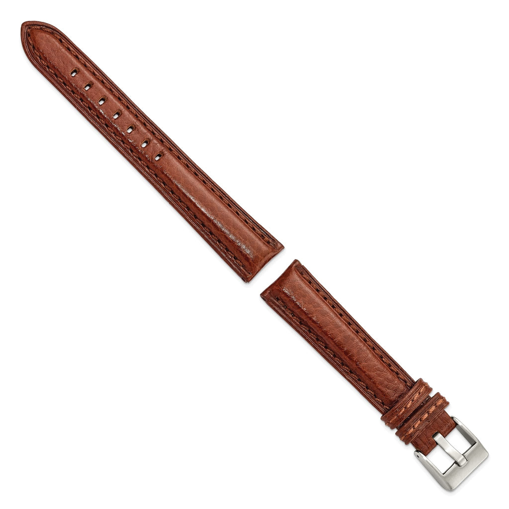 Havana Belting Leather Watch Band in Brown, 24mm