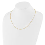 14K Adjustable 1mm  D/C Box Chain