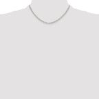 Polished Paperclip Chain Necklace in Sterling Silver