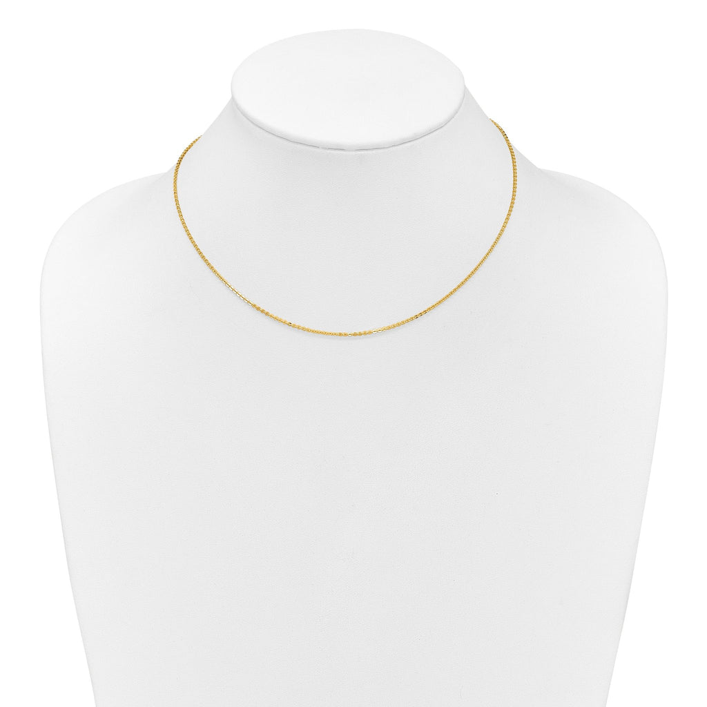 0.95mm 10K Yellow Gold Flat Cable Chain