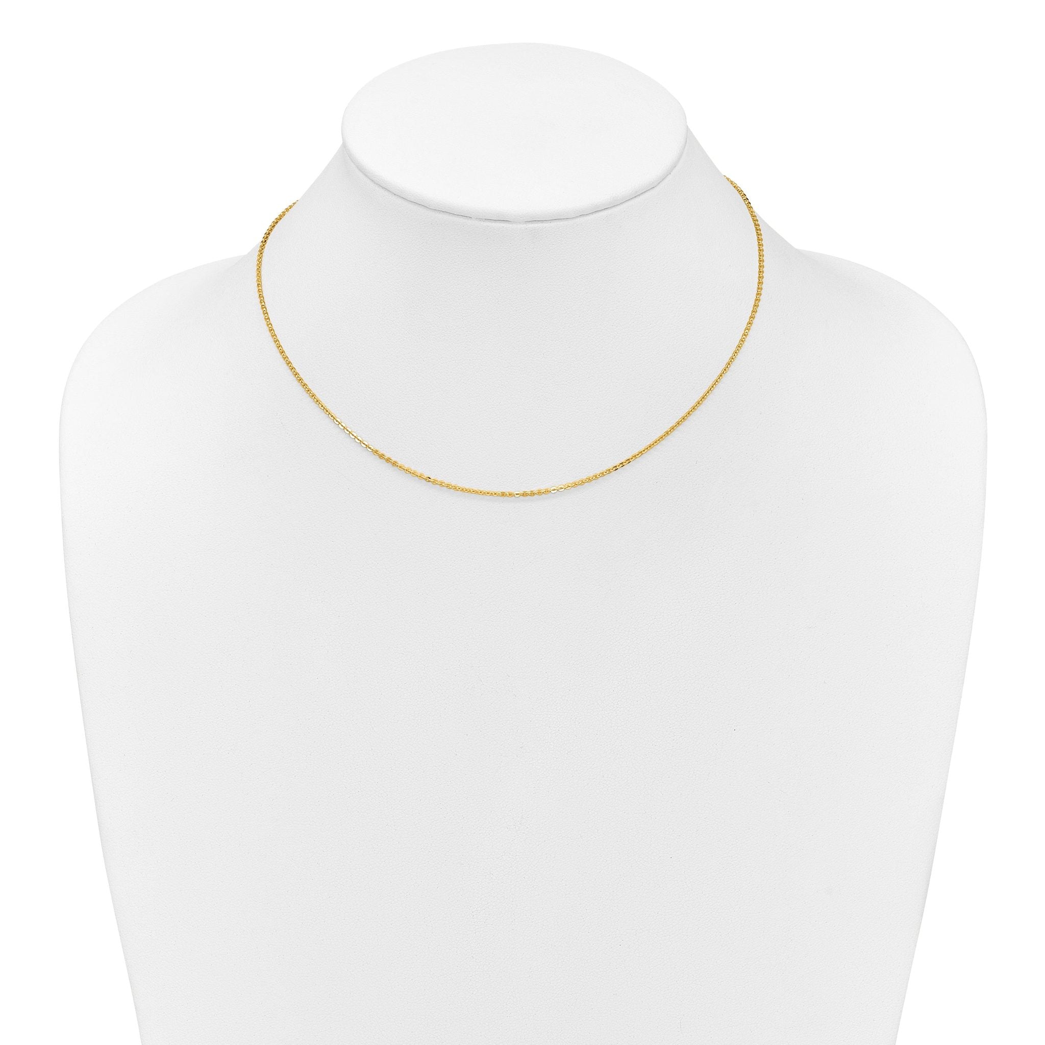 0.95mm 10K Yellow Gold Flat Cable Chain
