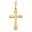 10K Gold Polished Cross Charm Pendant Elegant Solid Design