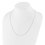 Sterling Silver RH-plated Adjustable .85mm Box Chain