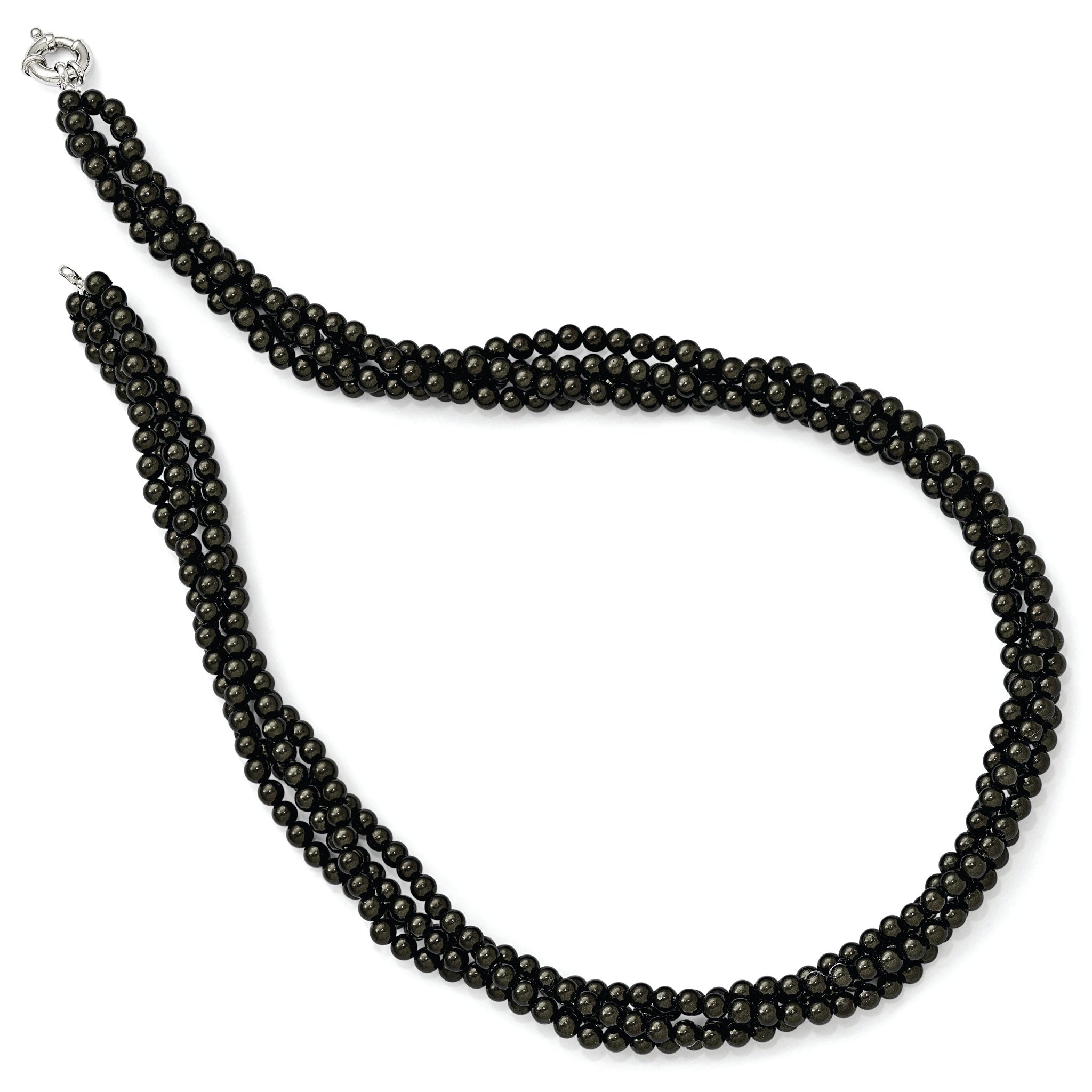 Sophia Jewelers Sterling Silver Shell Pearl Beaded Necklace 20 Elegant Gift Secondary image
