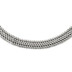 Sophia Jewelers 925 Sterling Silver Mesh Necklace Elegant 17.5 Inch