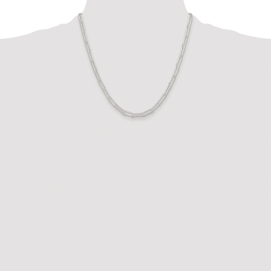 Paperclip Chain Necklace in Sterling Silver, 4.5mm