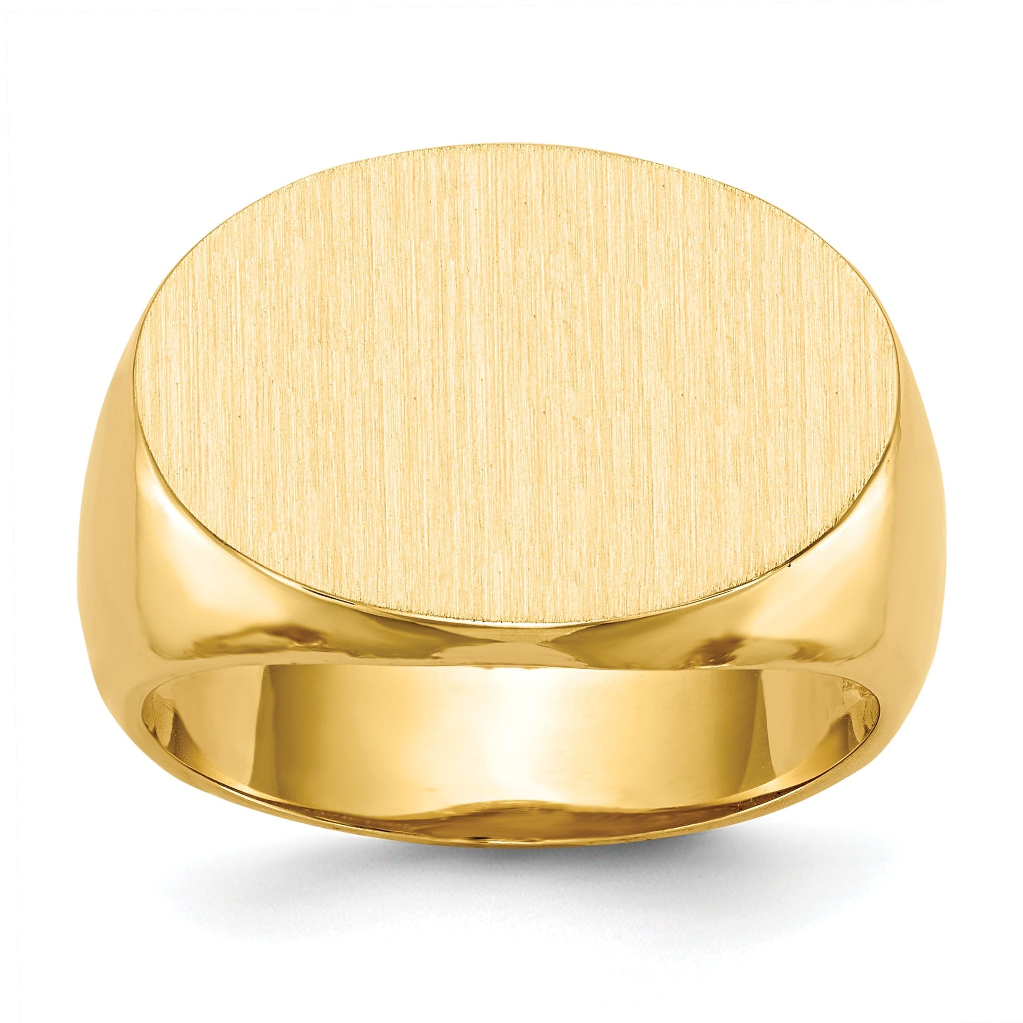 14k 14.0x20.5mm Open Back Men's Signet Ring Main image