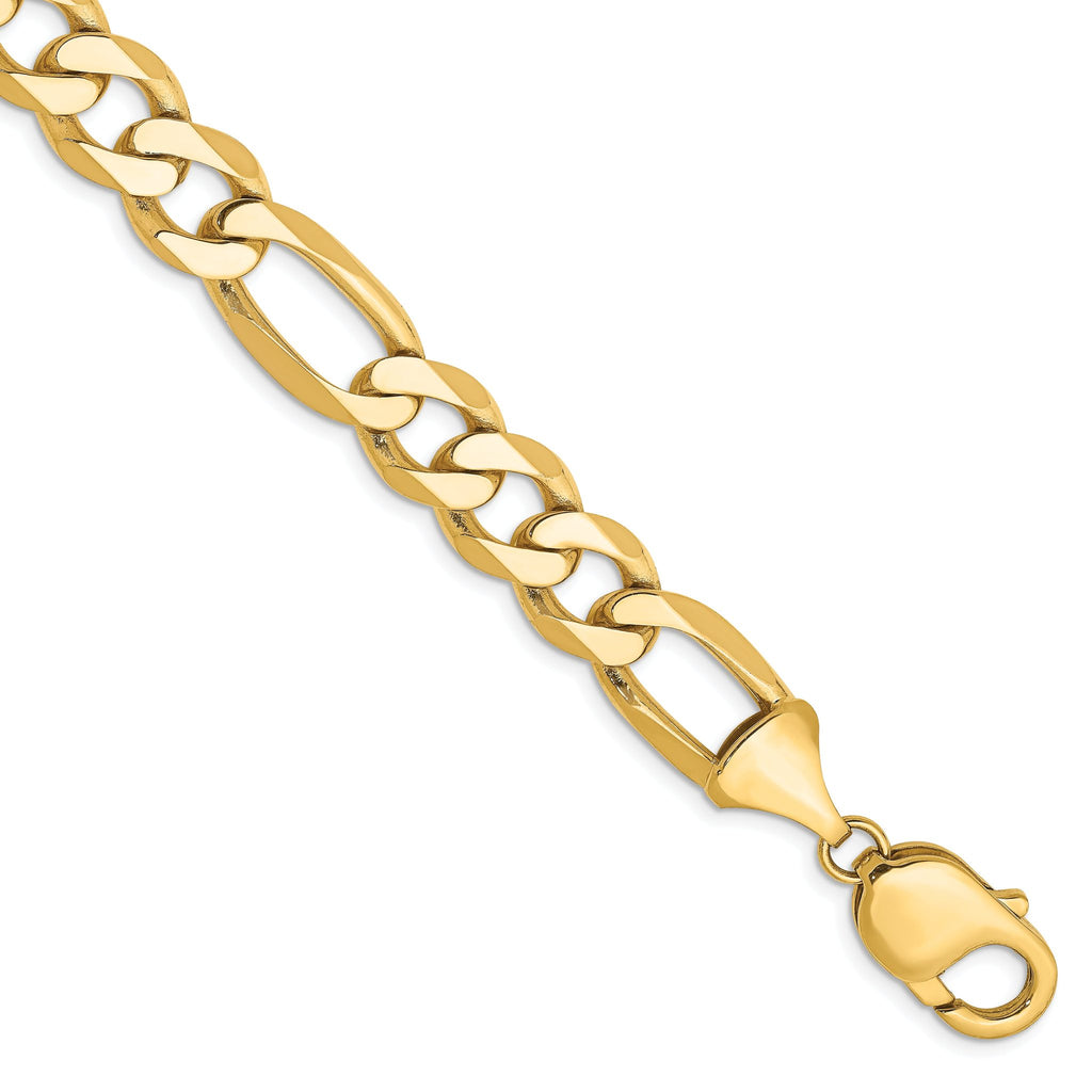 10K 10mm Flat Figaro Chain