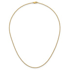 14K Gold Filled Polished Curb Chain Necklace in 1.25mm Width