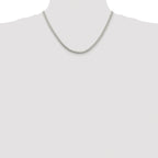 Sterling Silver Rhodium-plated 4mm Round Spiga Chain