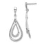 Sophia Jewelers Sterling Silver Diamond Dangle Earrings with Rhodium Finish