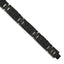 Stainless Steel Polished Black IP-plated Wire Inlay Link Bracelet for Men