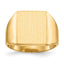 14k 15.0x13.5mm Closed Back Mens Signet Ring