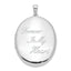 Sterling Silver Rhodium-plated Forever In My Heart Ash Holder Oval Locket