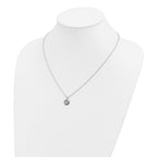 White Night Sterling Silver Diamond Necklace with Black and White Stones