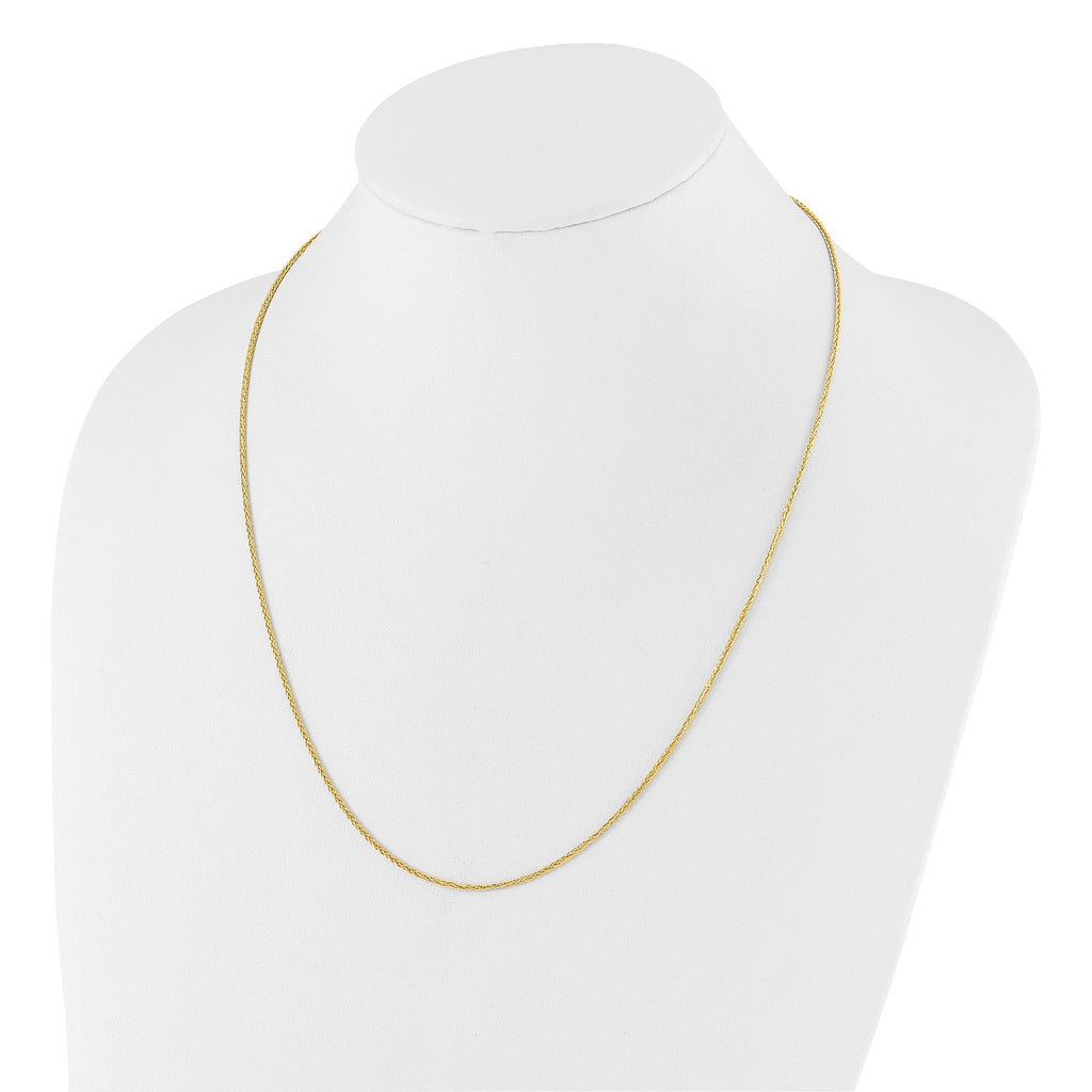 14K Adjustable 1.5mm Wheat Chain