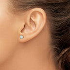 14K Yellow Gold 5/8 ct Lab-Created Diamond VS+ F+, 3-Prong Stud Earrings