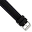 Ventilated Silicone Watch Band in Black with Blue Stitching, 20mm