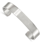 Stainless Steel Brushed 12mm Cuff Bangle Bracelet for Men