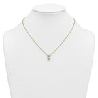14k 2 1/2 carat Lab Grown Diamond VS+ F+ Oval Complete Four Prong 18 inch Pendant Necklace