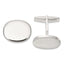 Polished Sterling Silver Oval Cuff Links