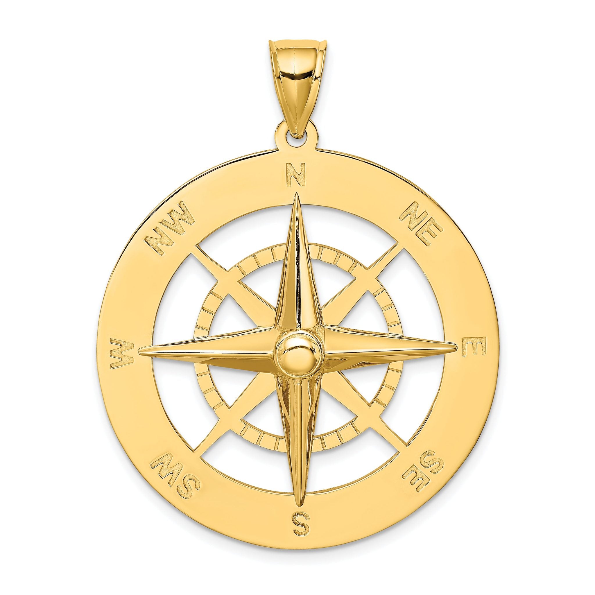 14K Nautical Compass Charm Main image