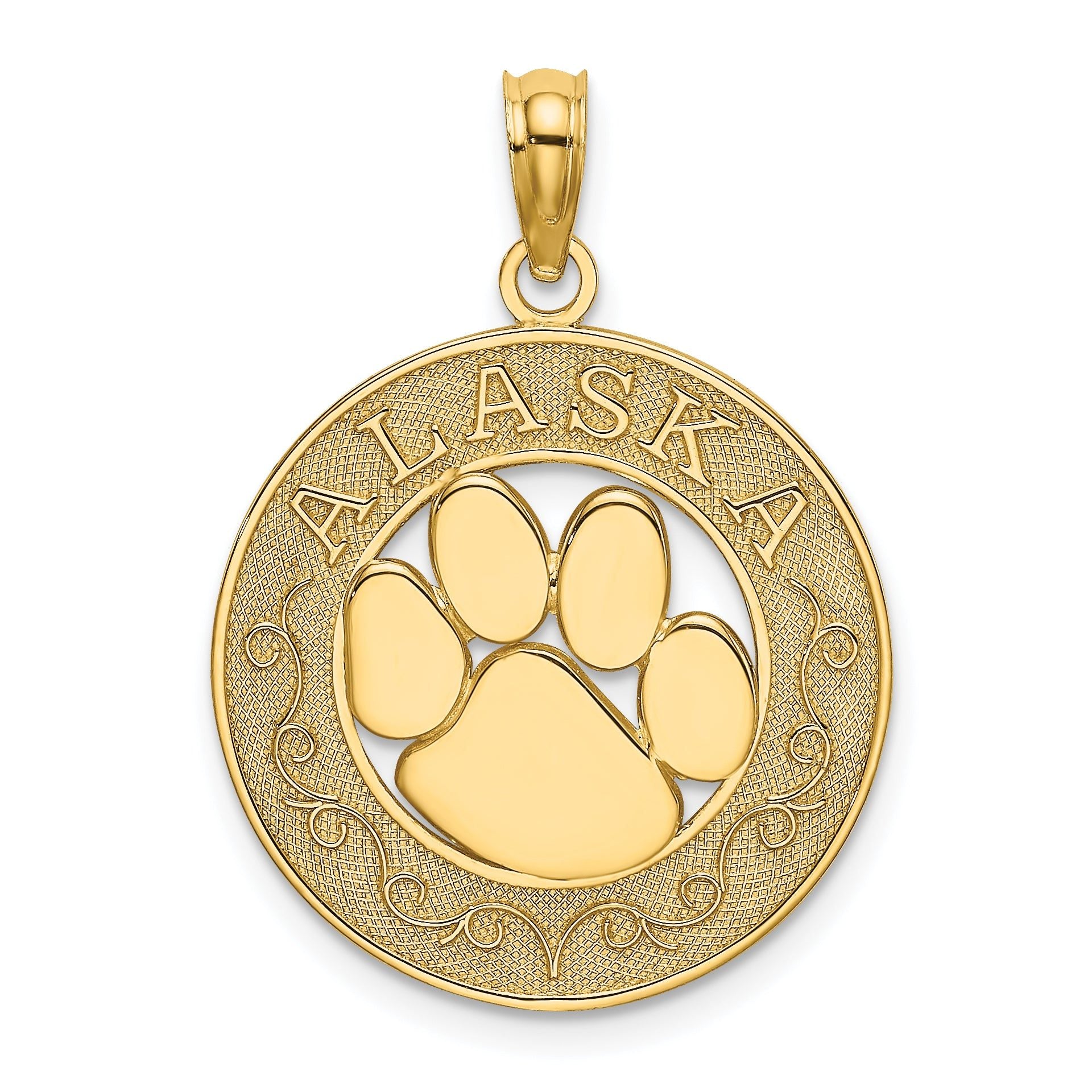 14K ALASKA w/ Bear Paw Charm Main image
