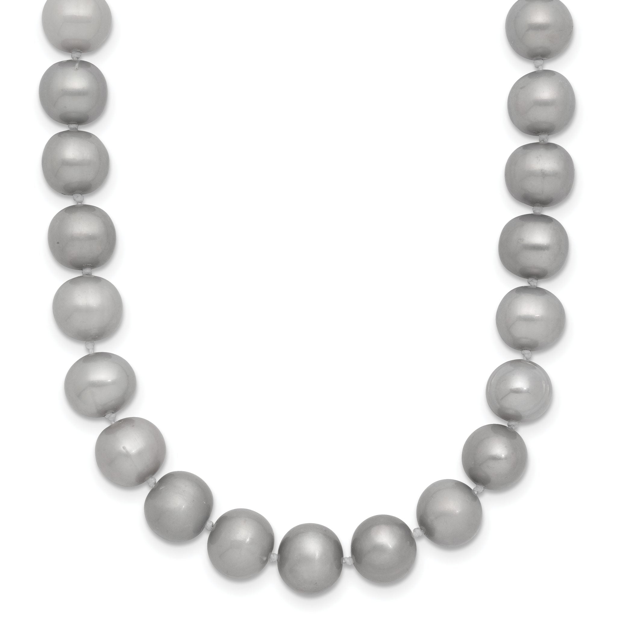 14K 7-8mm Grey Near Round Freshwater Cultured Pearl 20 inch Necklace Main image
