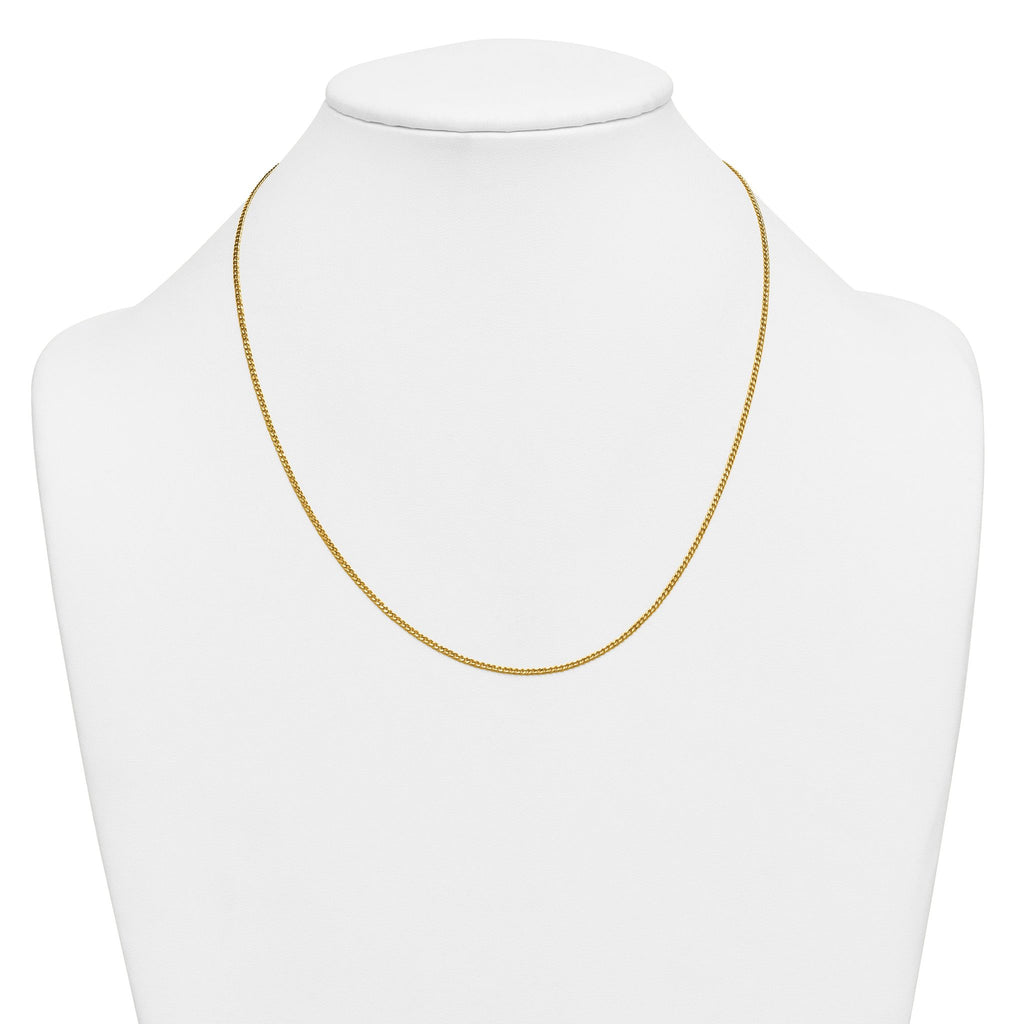 14K Gold Filled Polished Curb Chain Necklace in 1.5mm Width