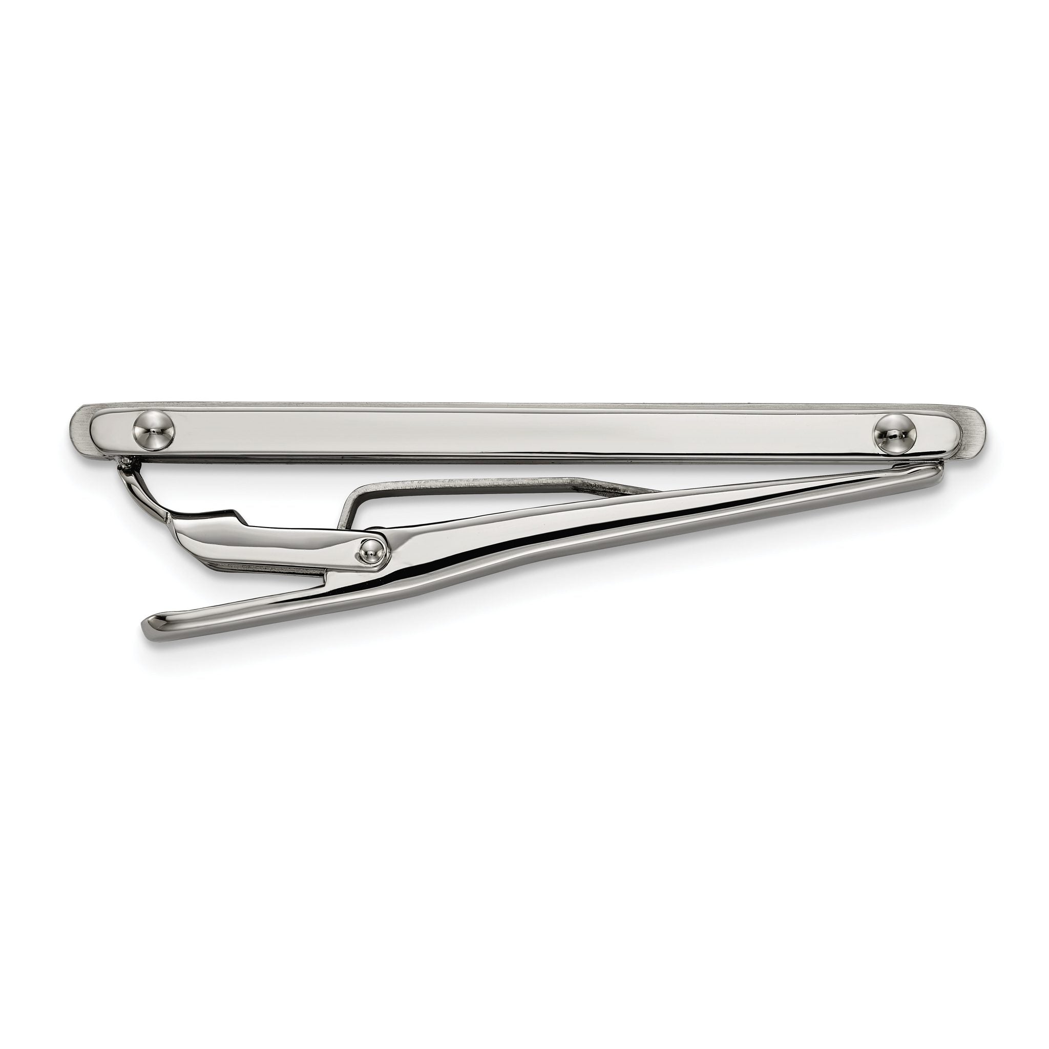Chisel Stainless Steel Brushed and Polished Tie Bar Secondary image