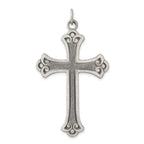 Sterling Silver 925 Cross Pendant with Antiqued Finish Elegant Design