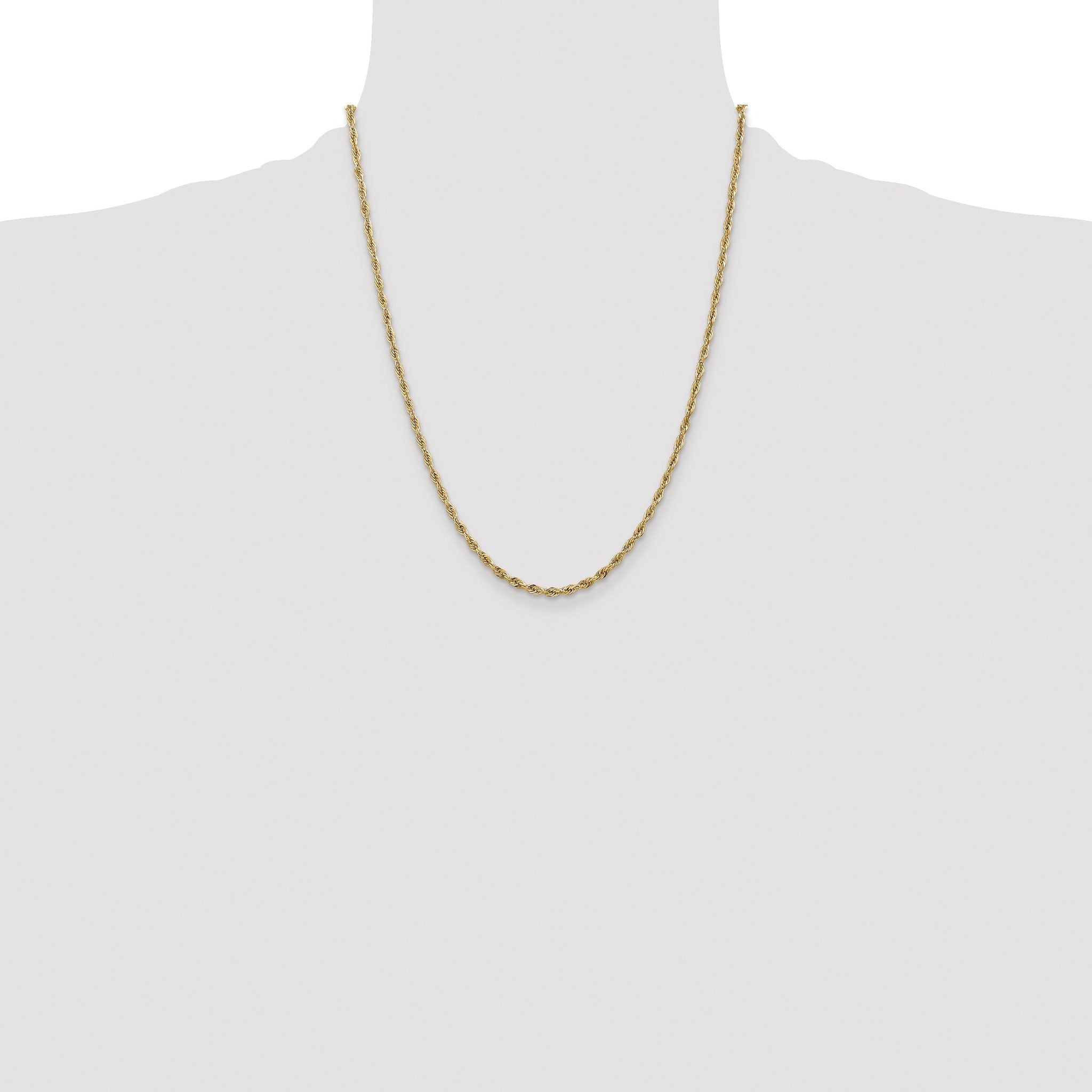 Rope Chain Necklace in 14K Yellow Gold, 2.8mm
