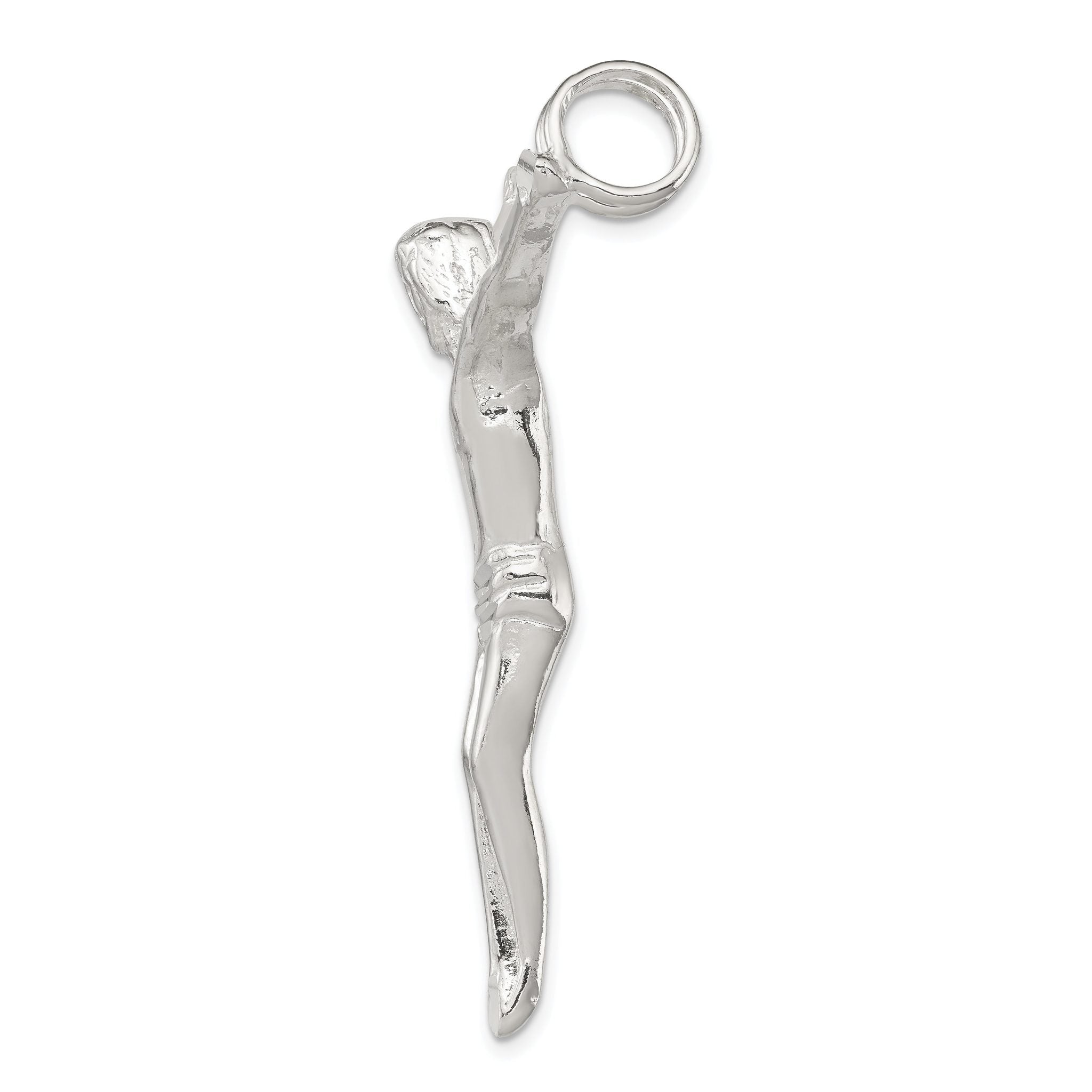 Sterling Silver 925 Crucified Christ Pendant with Polished Anti-Tarnish Finish Secondary image