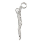 Sterling Silver 925 Crucified Christ Pendant with Polished Anti-Tarnish Finish