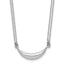 Sterling Silver RH-plated Curved Bar 2-Strand w/2in ext. Necklace