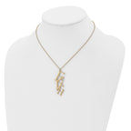 Chisel Stainless Steel Polished Yellow IP-plated FAITH Pendant on a 16 inch Cable Chain with 2 inch Extension Necklace
