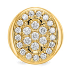 14k 2 carat AAA Diamond Mens Cluster Ring